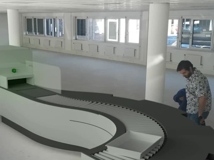 Een nieuw ontwerp op ware grootte in een terminal, voor Scarabee Aviation Group