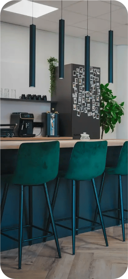 De koffiehoek op kantoor in Zwolle